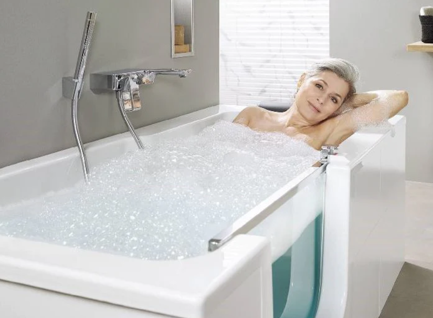 Myrtle 60 inch Walk in Tub Dual Shower Function